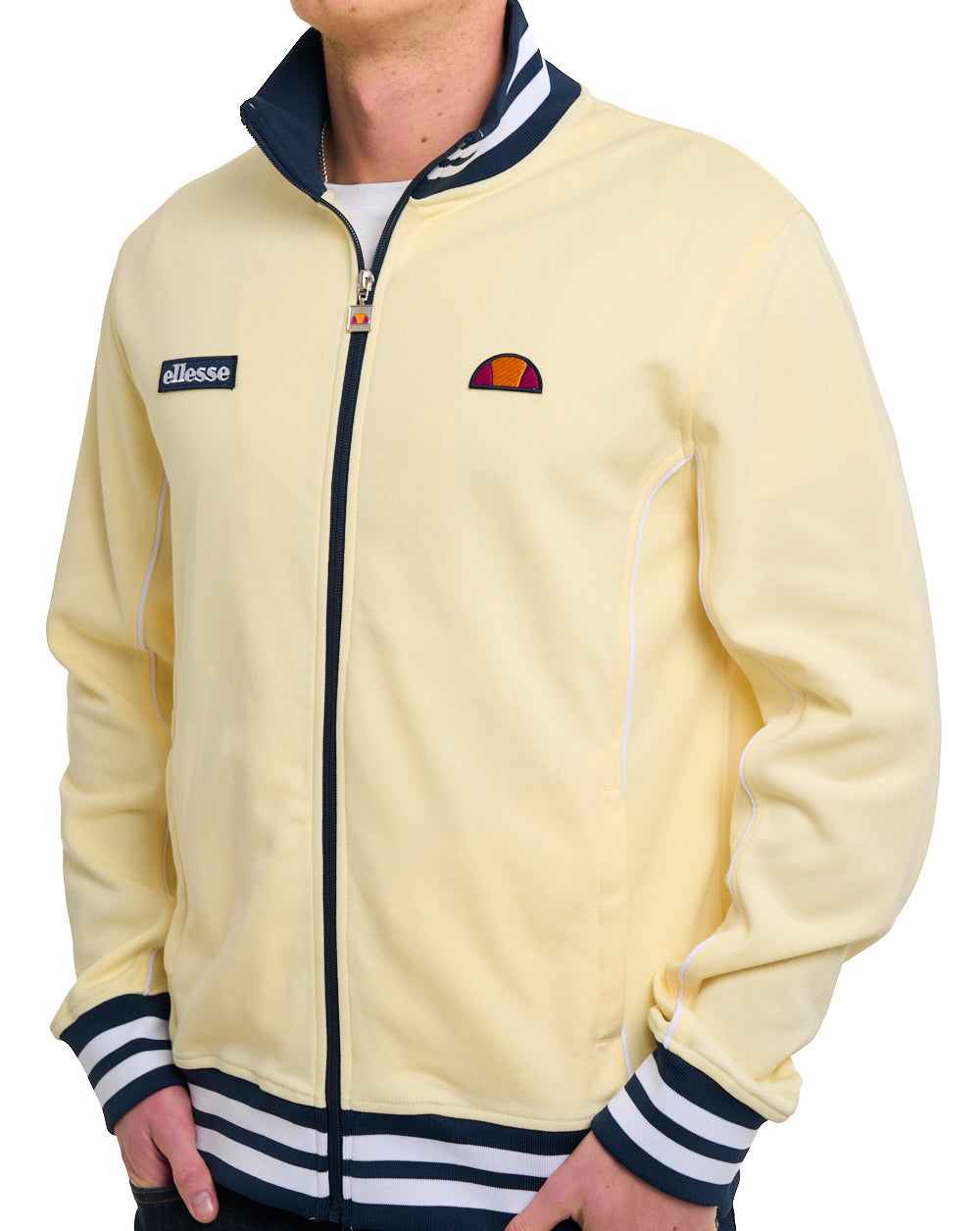 Ellesse Milan Track Top Light Yellow/Navy