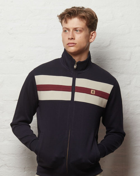 Gabicci Vintage Escher Track Top Navy