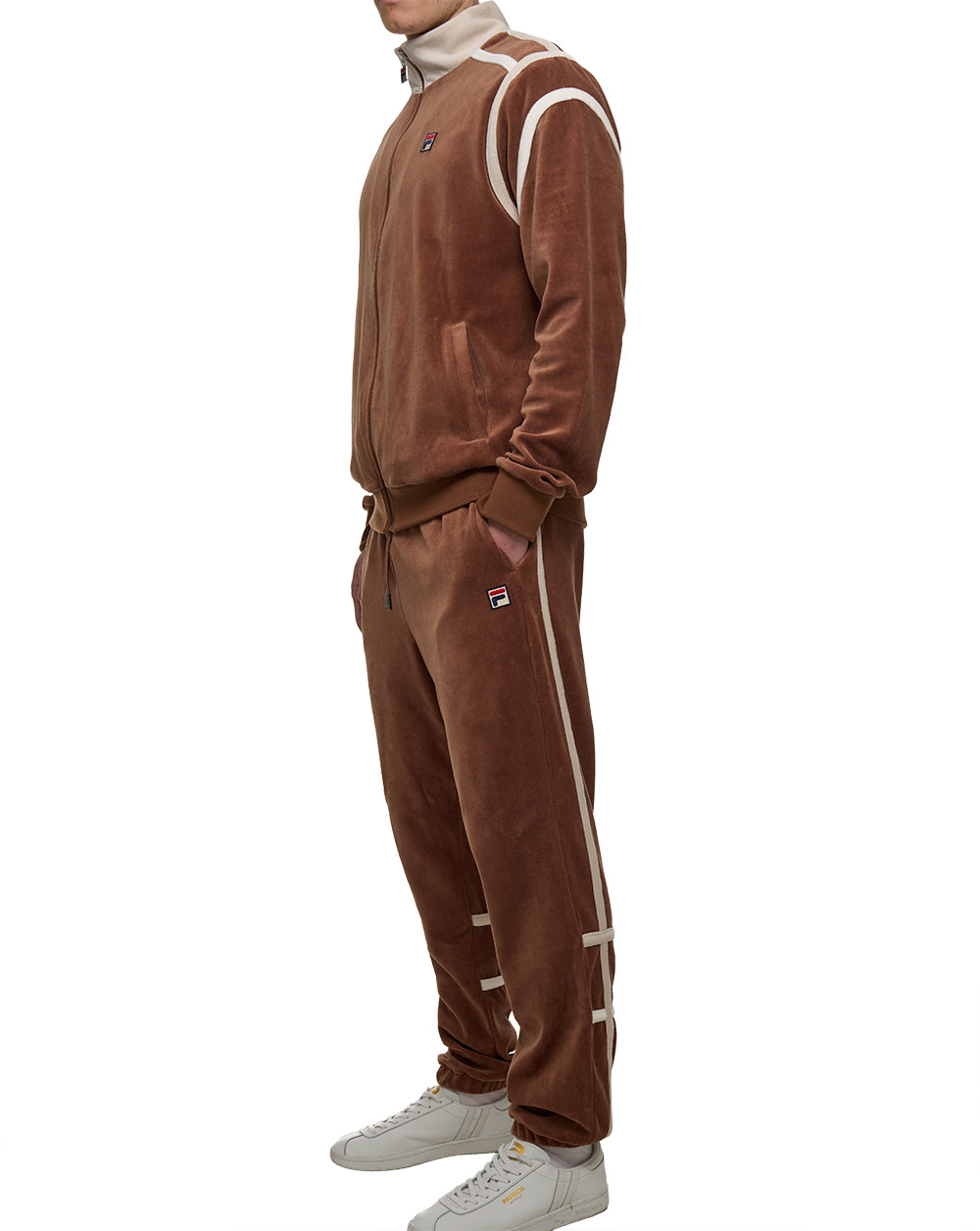 Fila Vintage Gabriele Velour Track Top Cappucino