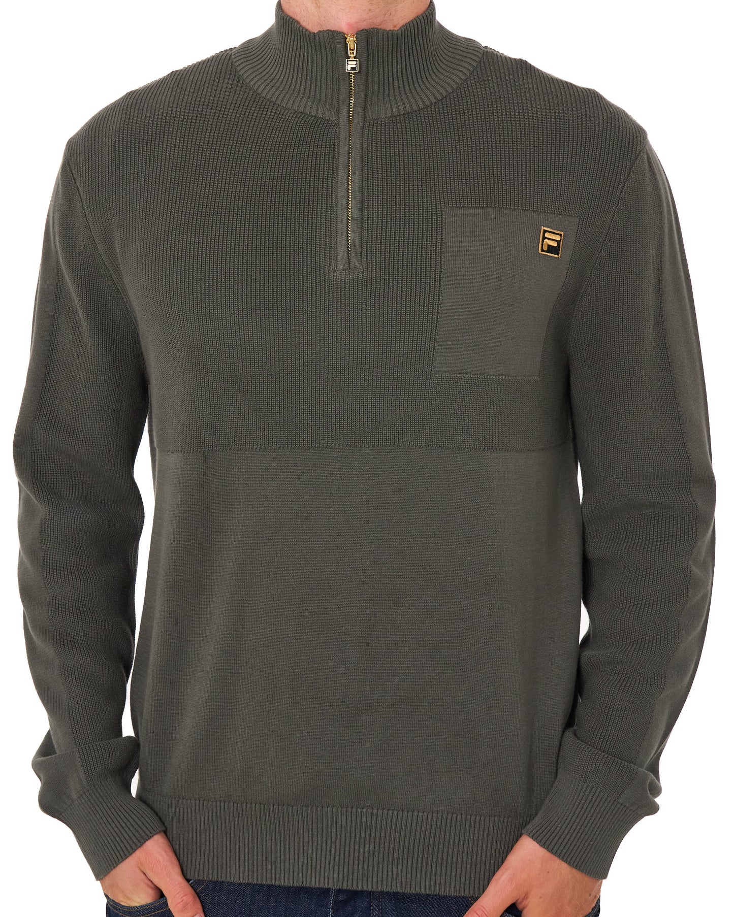 Fila Gold Aldo 1/4 Zip Sweat Gunmetal