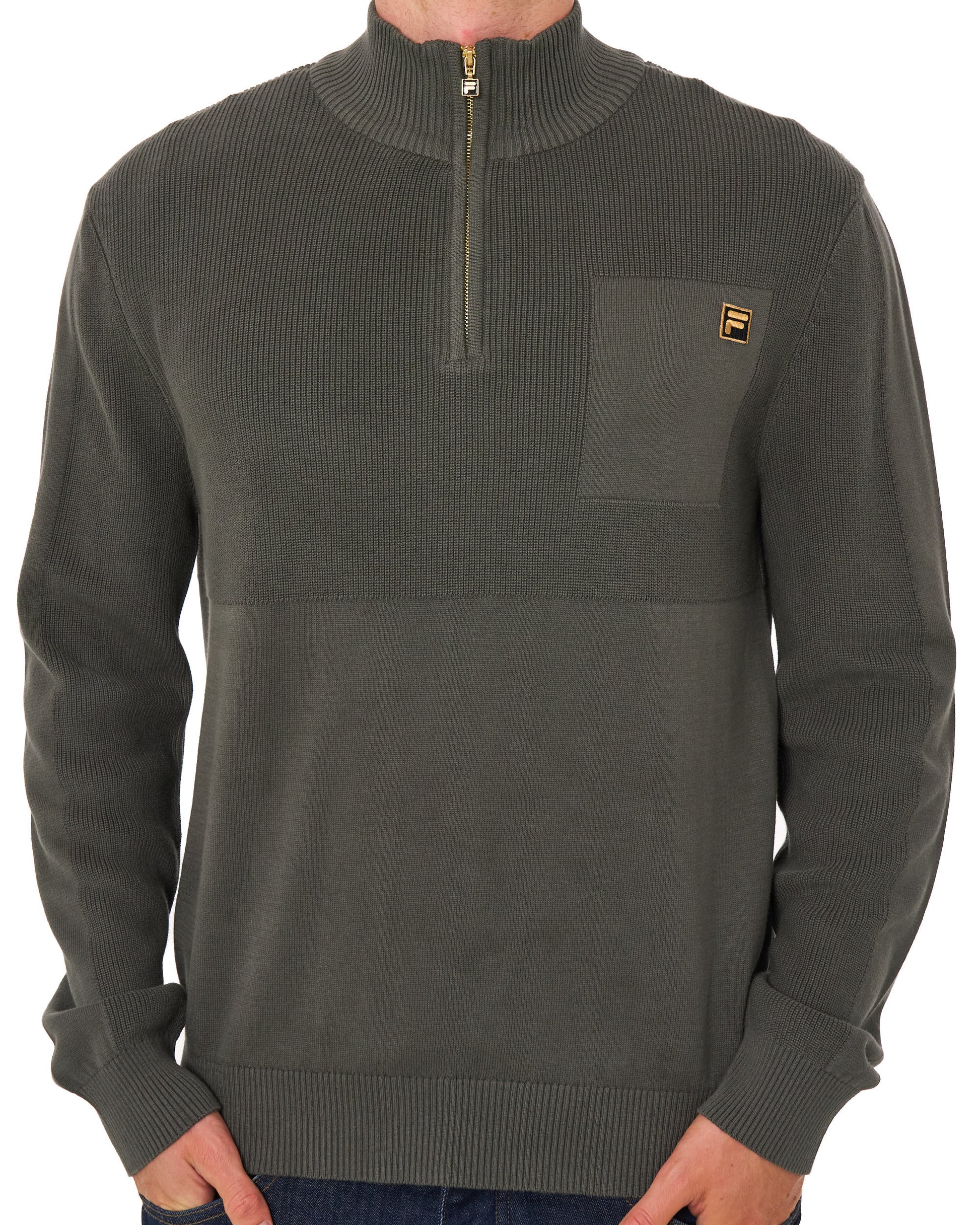 Fila Gold Aldo 1/4 Zip Sweat Gunmetal