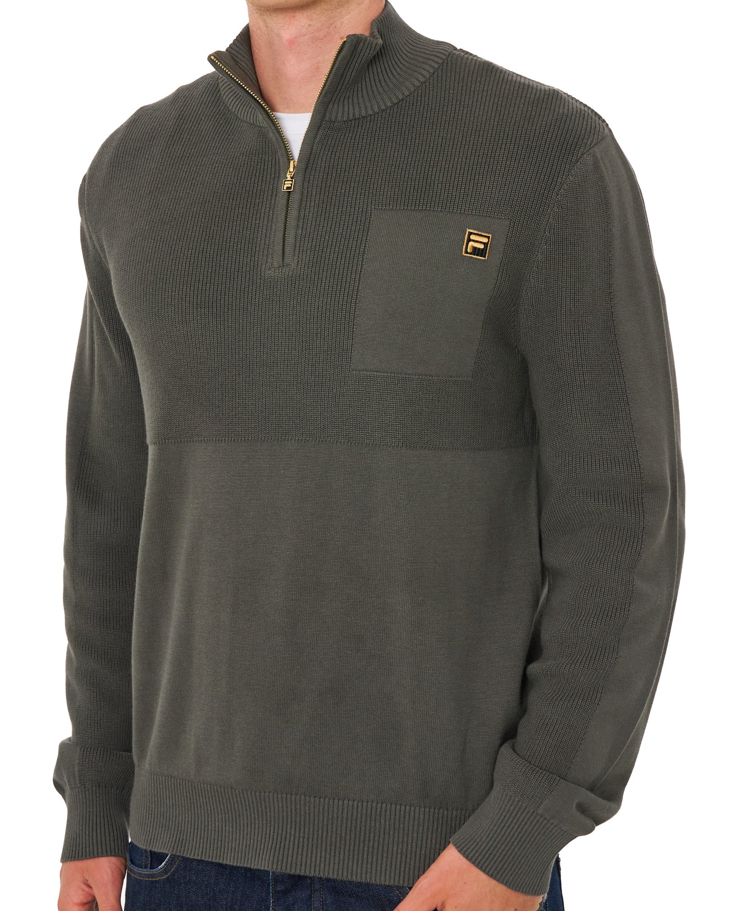 Fila Gold Aldo 1/4 Zip Sweat Gunmetal