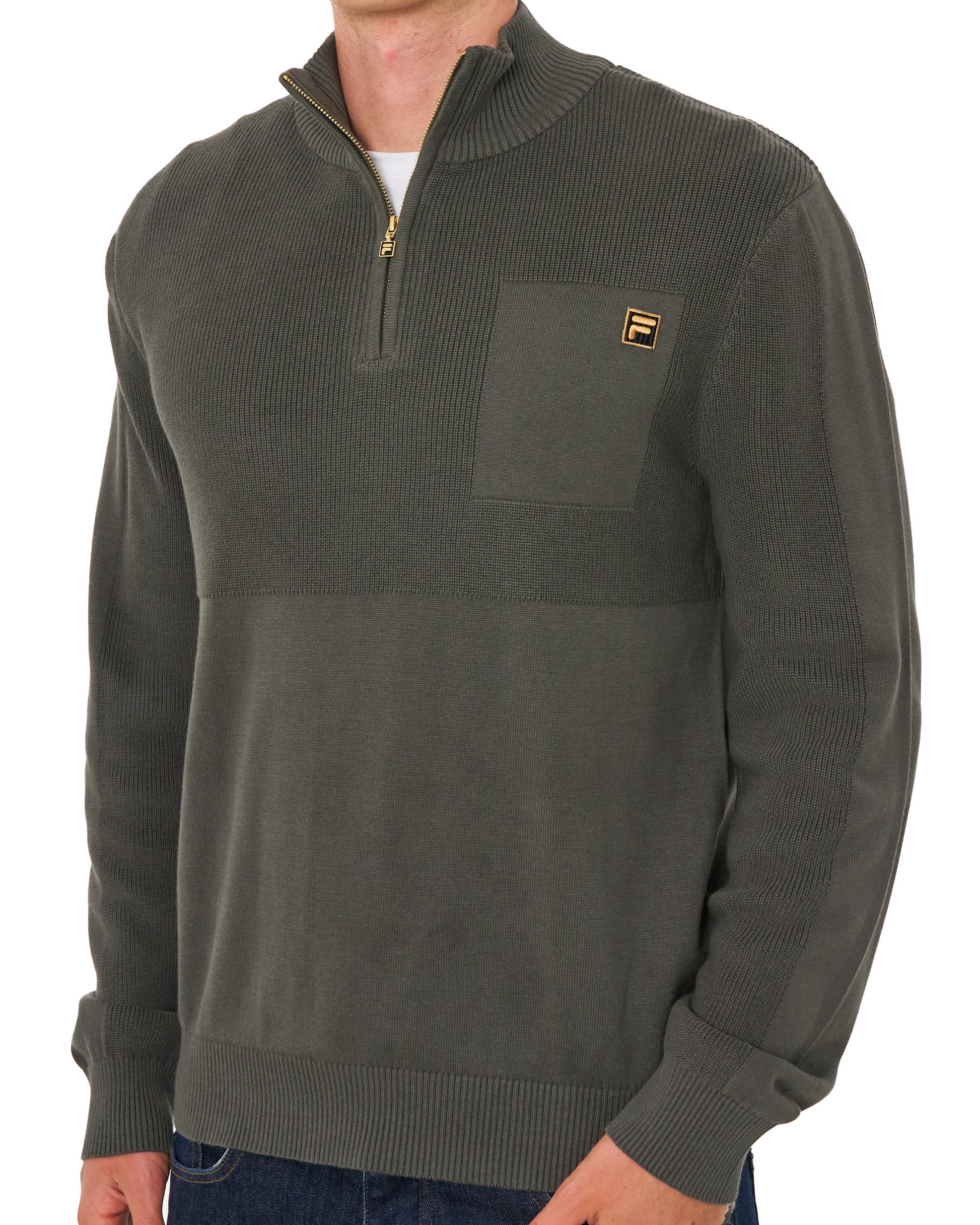 Fila Gold Aldo 1/4 Zip Sweat Gunmetal