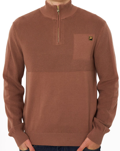 Fila Gold Aldo 1/4 Zip Sweat Raw Umber