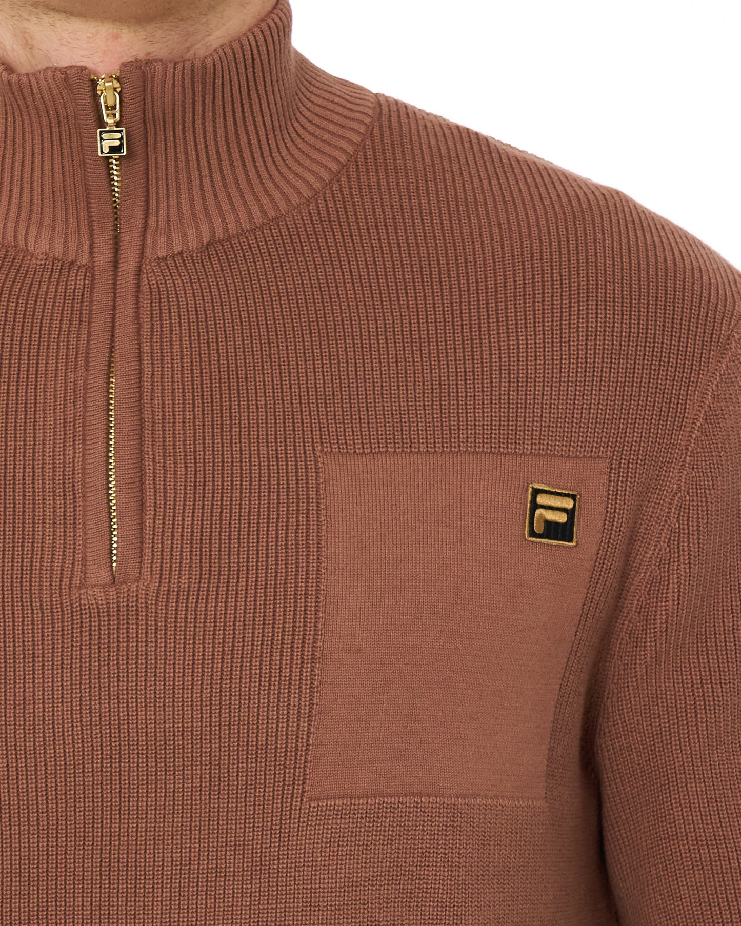 Fila Gold Aldo 1/4 Zip Sweat Raw Umber