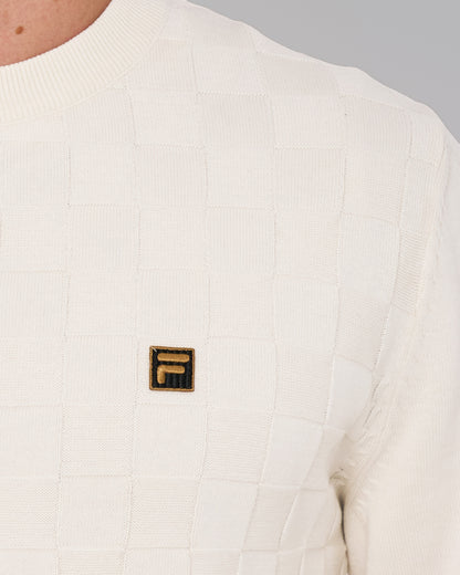 Fila Gold Square Knit Jumper Egret