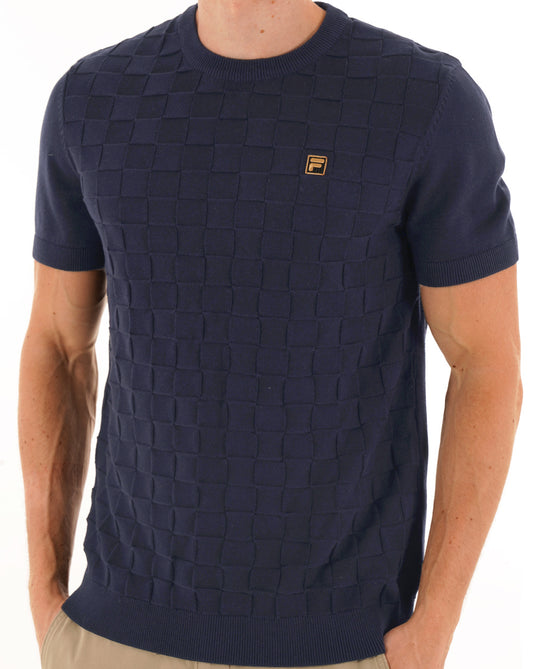 Fila Gold Fila Gold Campbell Square Knit Tee Dark Navy