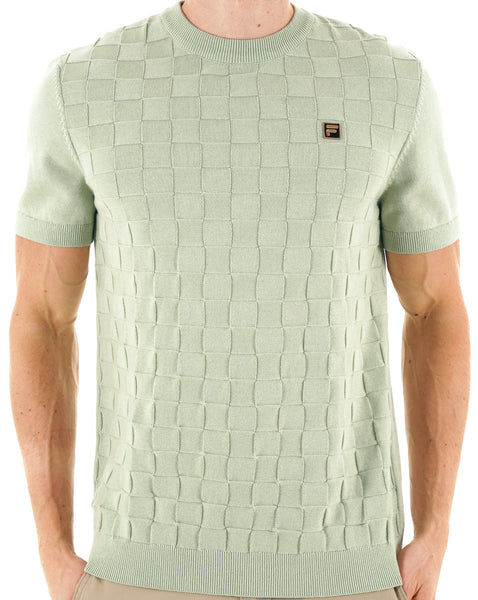 Fila Gold Campbell Square Knit Tee Light Green