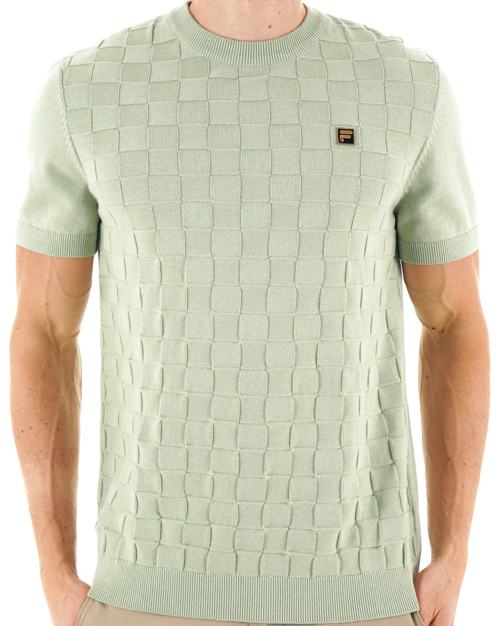 Fila Gold Campbell Square Knit Tee Light Green