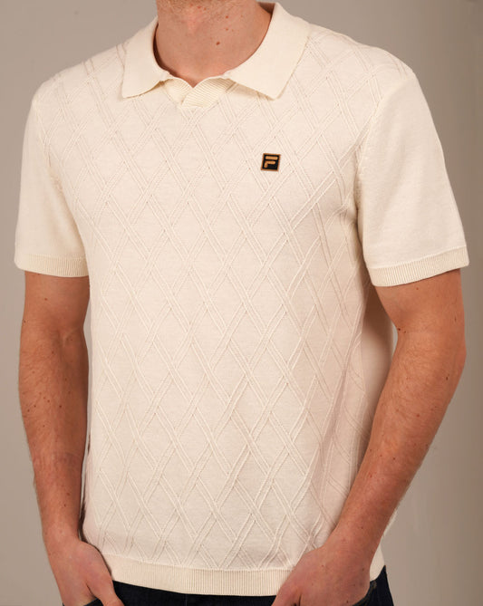 Fila Gold Fila Gold Denny Knit Polo Off White