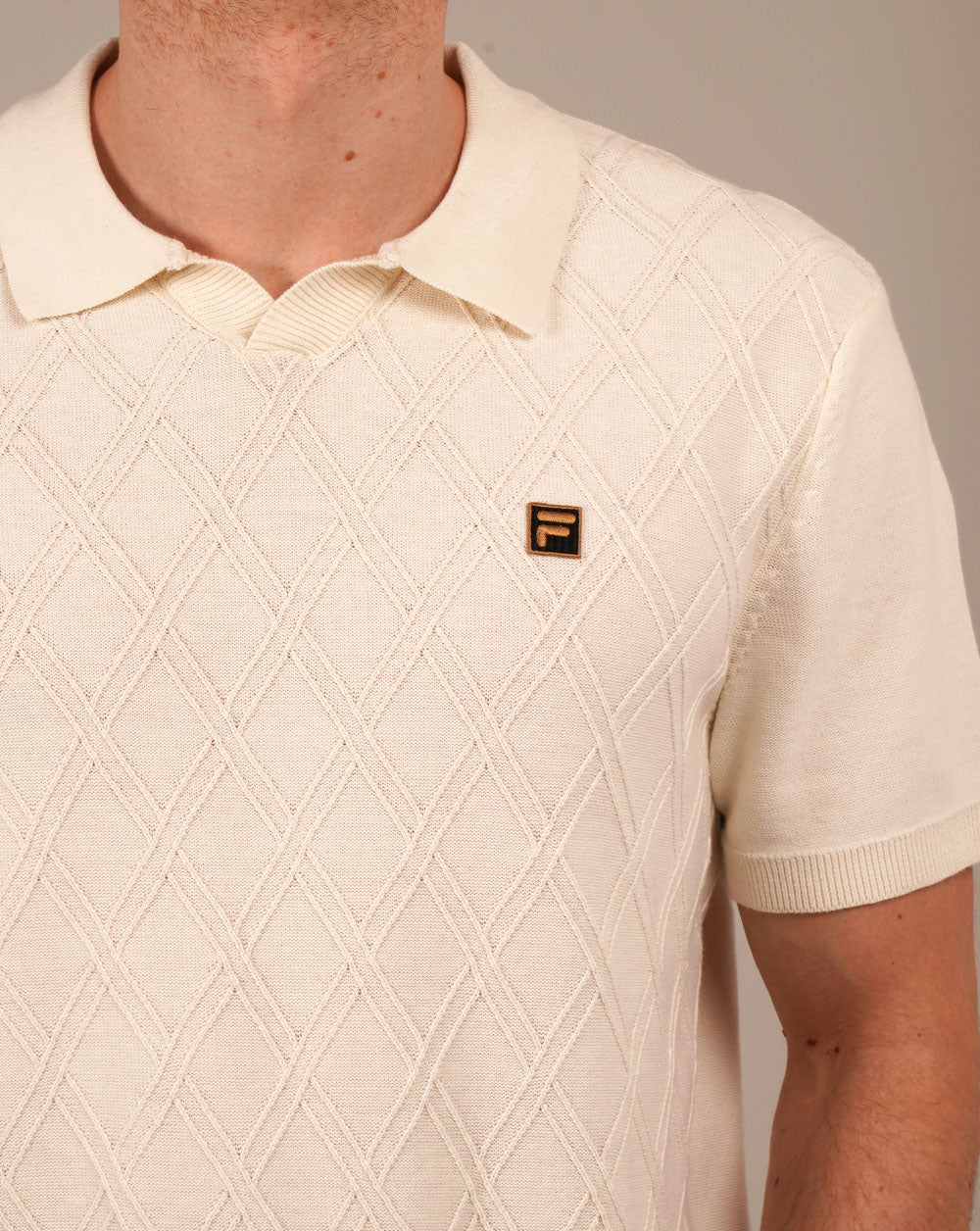 Fila Gold Denny Knit Polo Off White