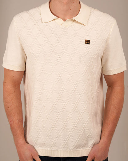 Fila Gold Denny Knit Polo Off White