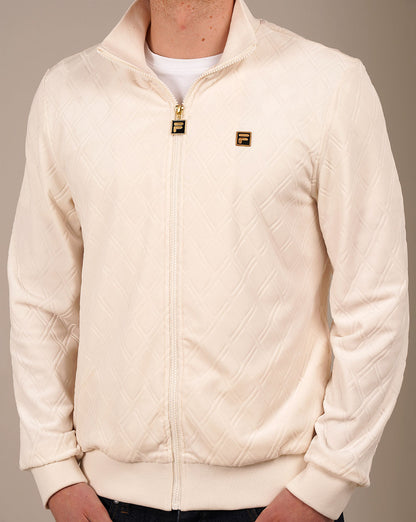 Fila Gold Diamond Velour Track Jacket Off White