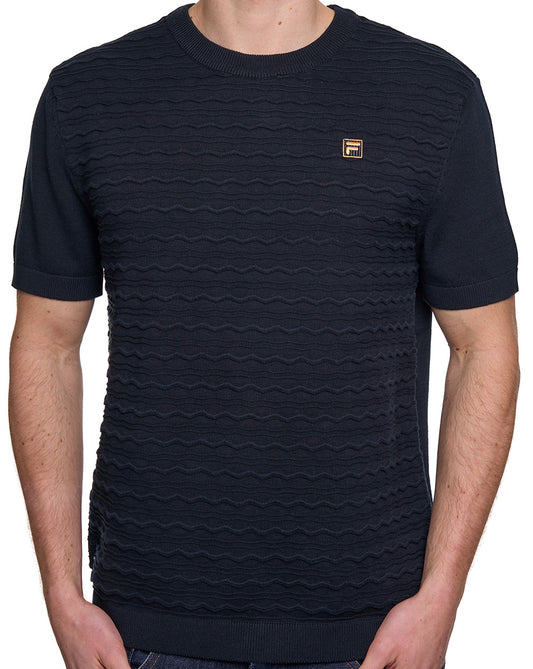 Fila Gold Don Knitted T Shirt Black
