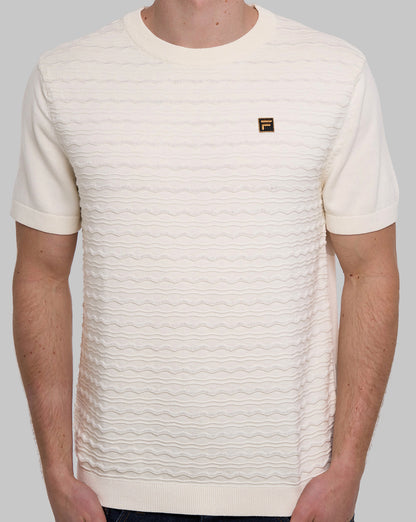 Fila Gold Don Knitted T Shirt Off White