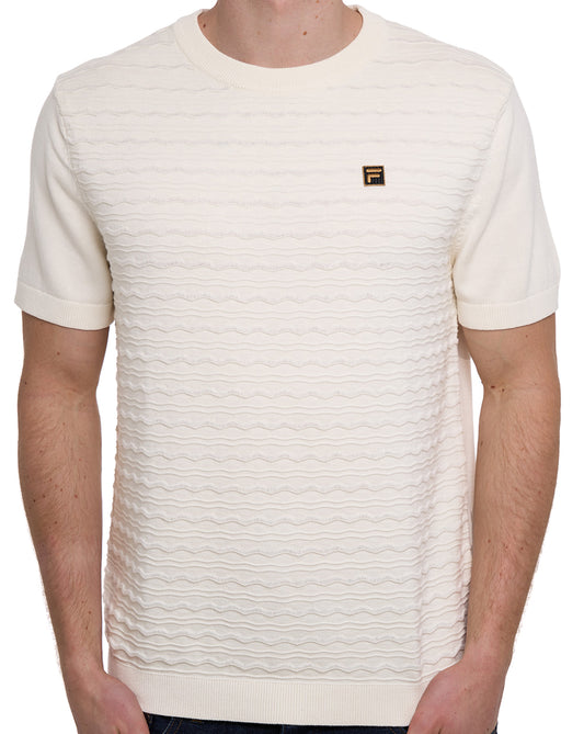 Fila Gold Don Knitted T Shirt Off White