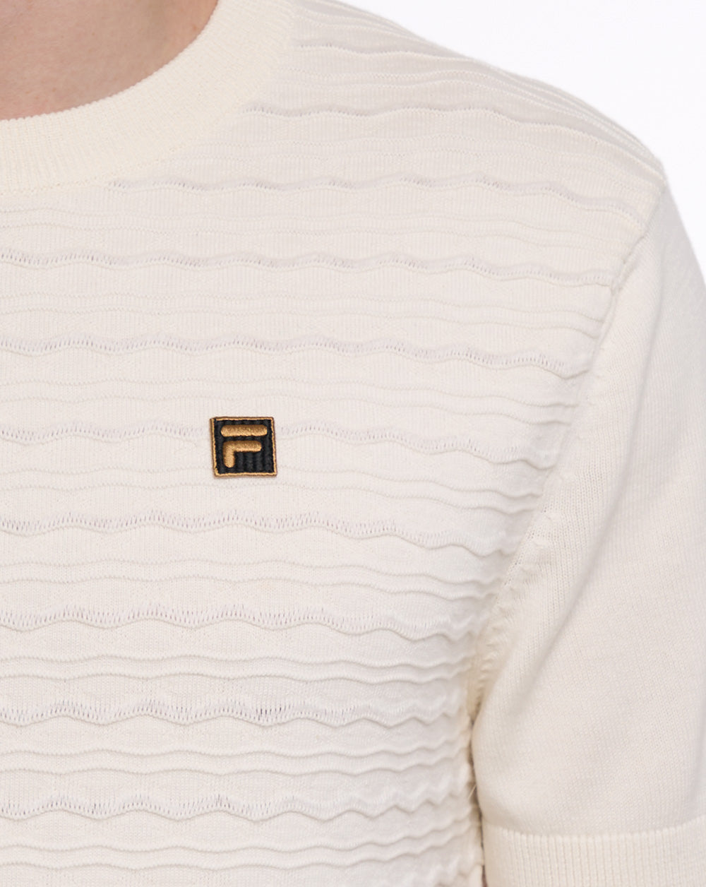 Fila Gold Don Knitted T Shirt Off White