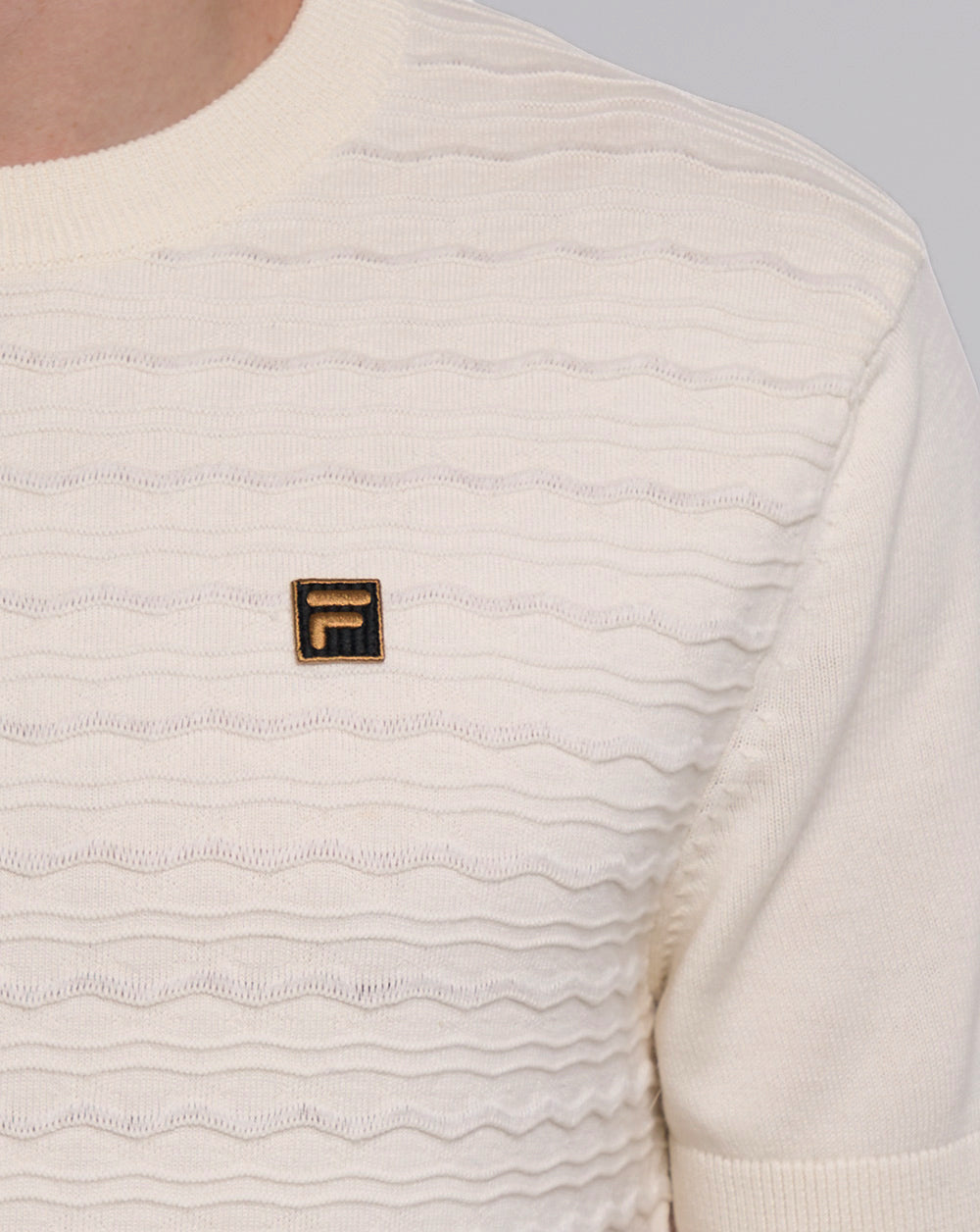 Fila Gold Don Knitted T Shirt Off White