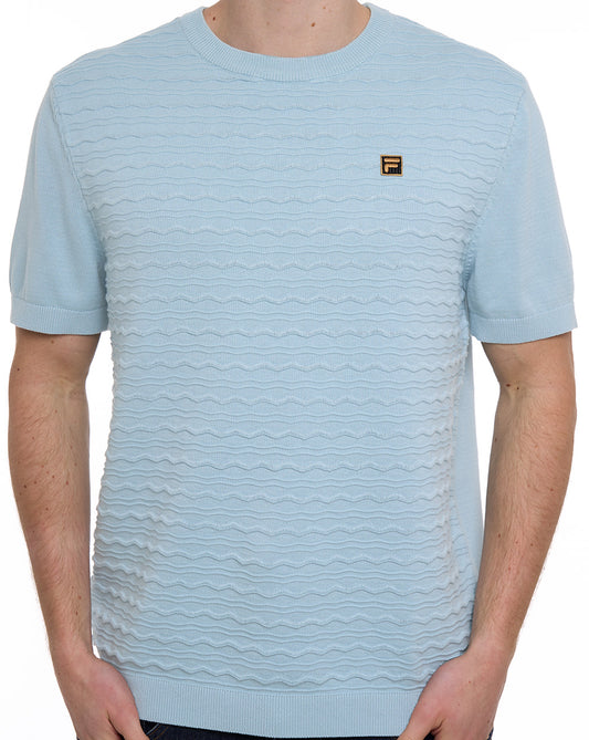 Fila Gold Don Knitted T Shirt Sterling Blue