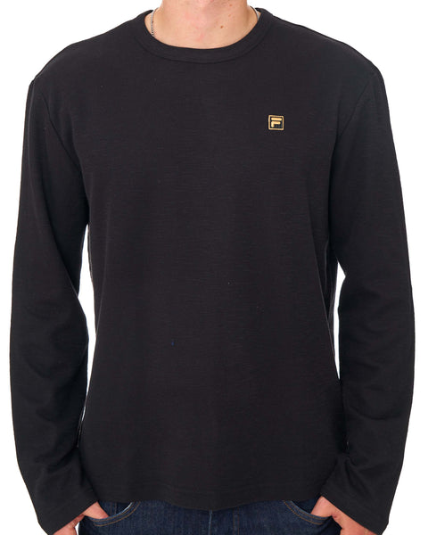 Fila Gold Elio LS Slub T-Shirt Black