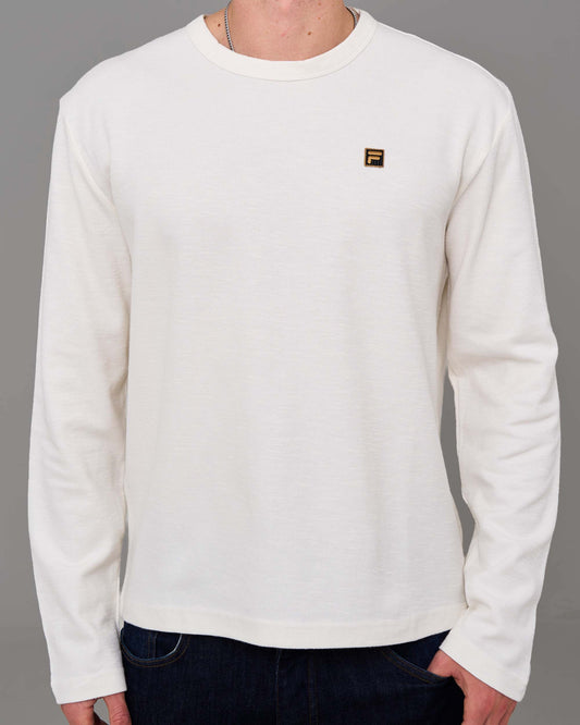 Fila Gold Fila Gold Elio LS Slub T-Shirt White Down