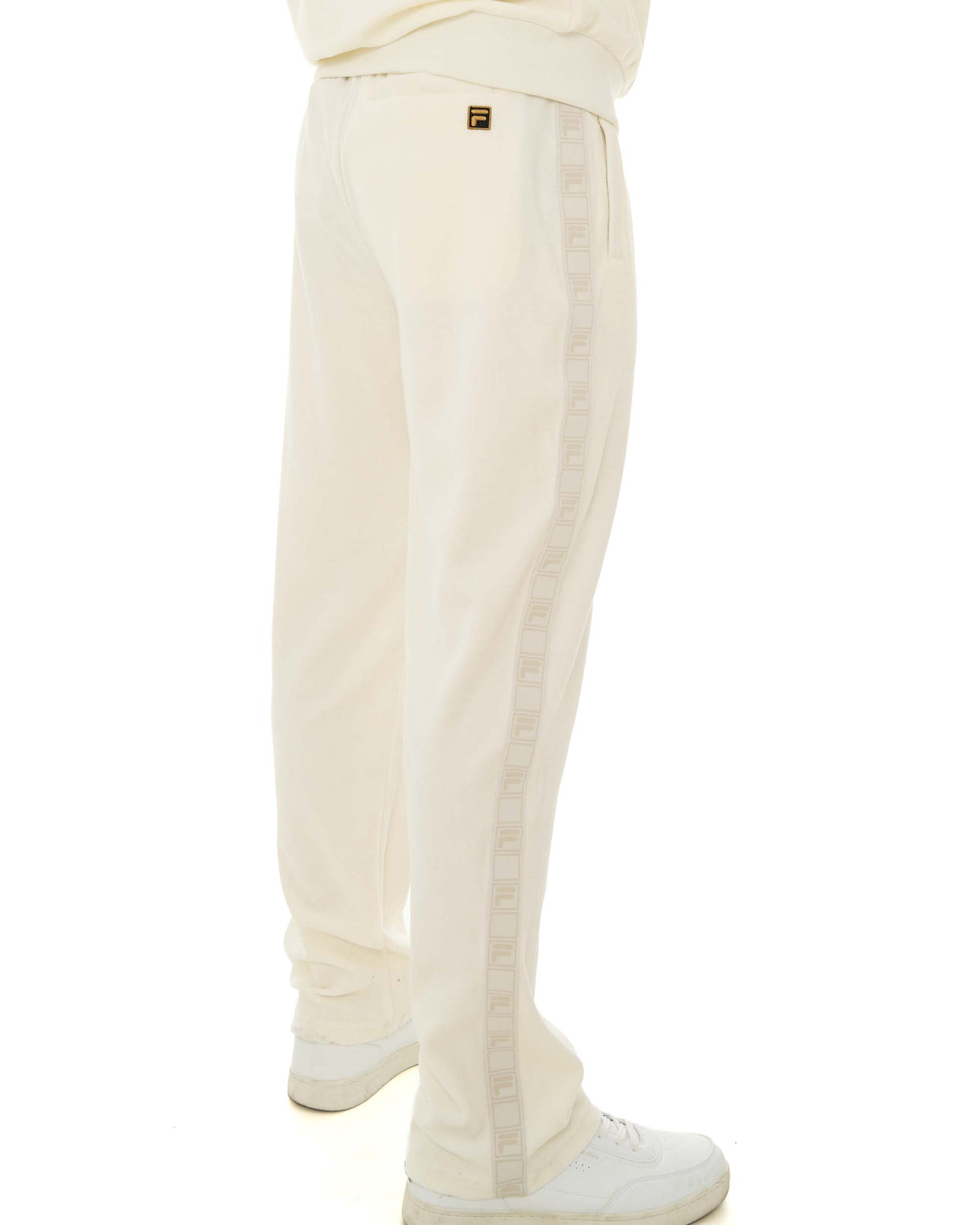 Fila Gold Fario Velour Track Pant White Down
