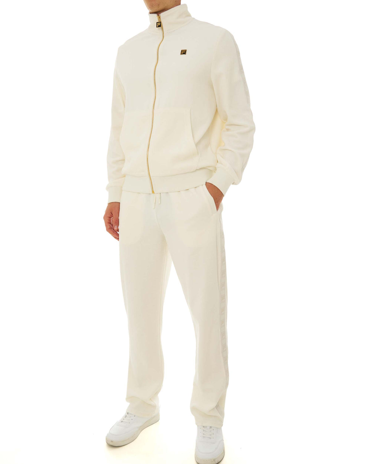Fila Gold Fario Velour Track Pant White Down