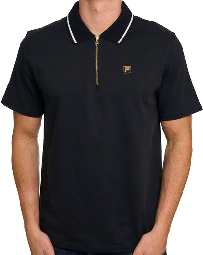 Fila Gold Lemar Zip Polo Black