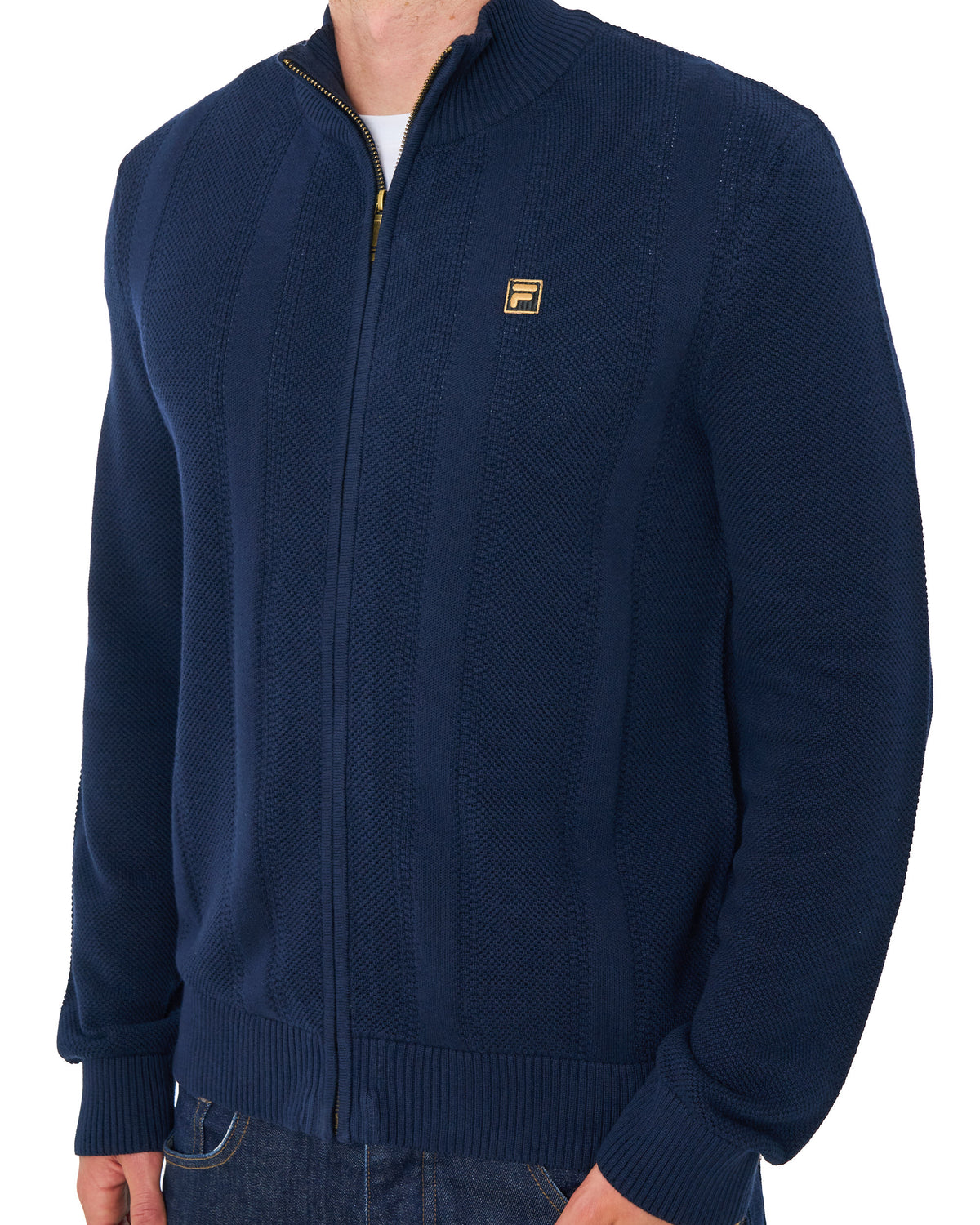 Fila Gold Reed Full Zip Knit Dark Navy