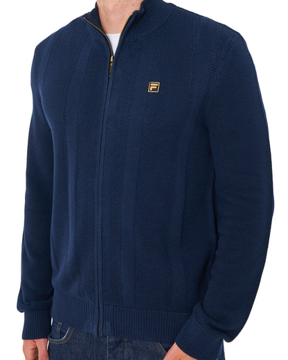 Fila Gold Reed Full Zip Knit Dark Navy