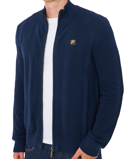 Fila Gold Reed Full Zip Knit Dark Navy