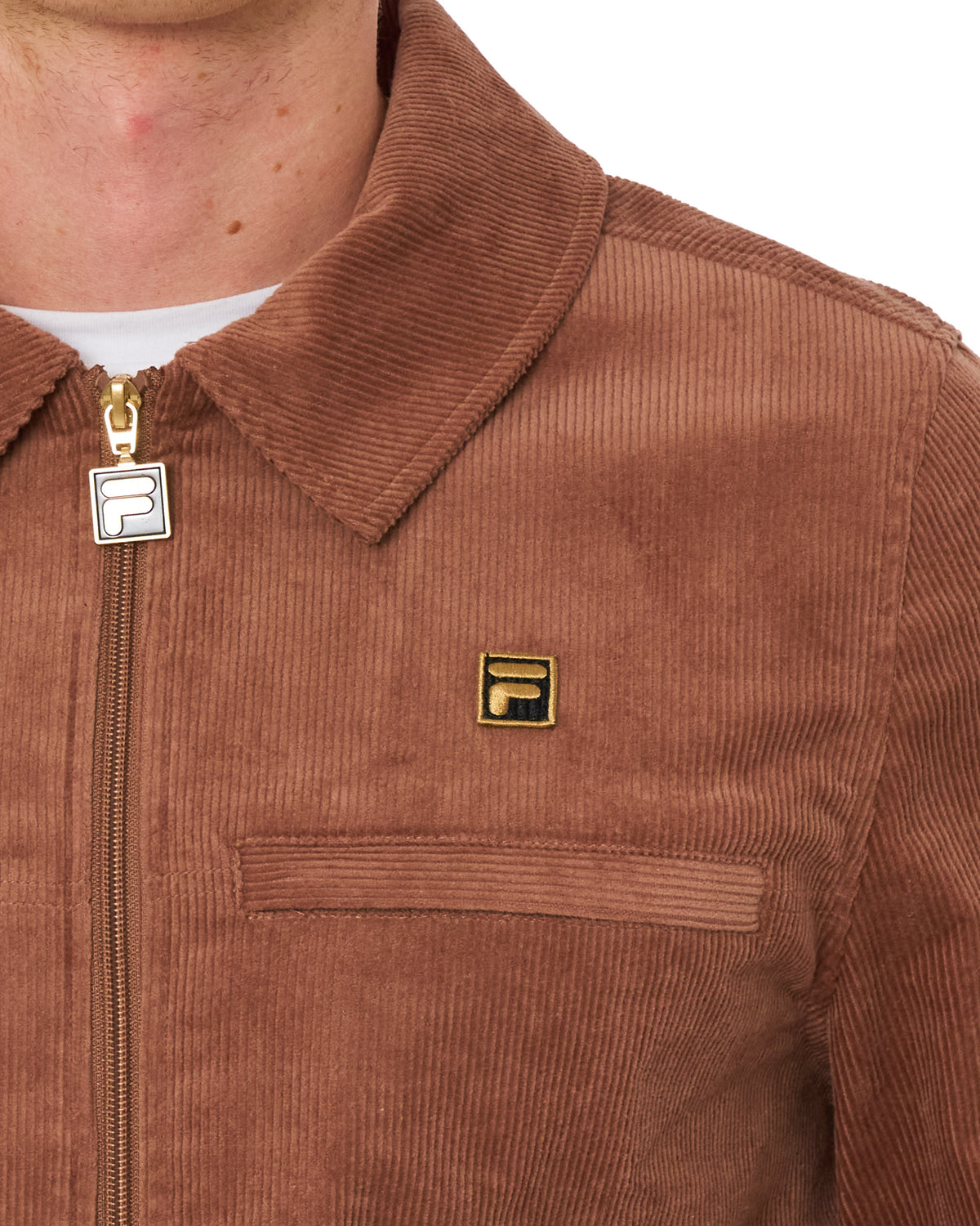 Fila Gold Roman Corduroy Overshirt Raw Umber