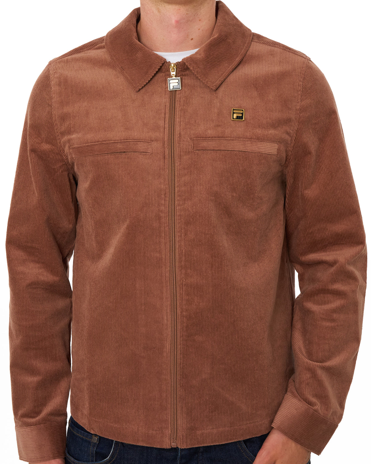 Fila Gold Roman Corduroy Overshirt Raw Umber