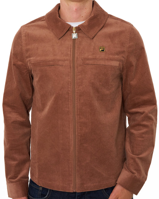 Fila Gold Fila Gold Roman Corduroy Overshirt Raw Umber