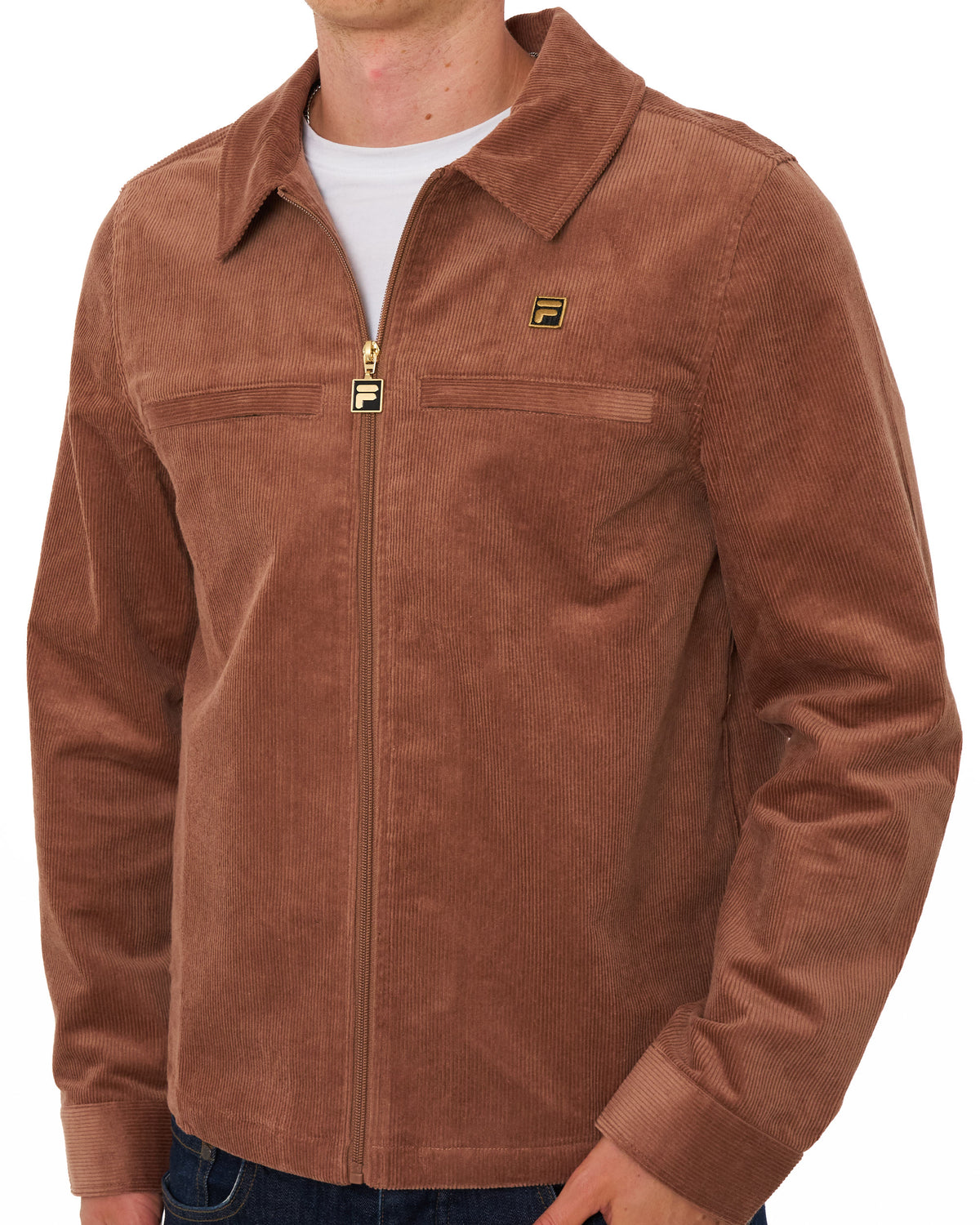Fila Gold Roman Corduroy Overshirt Raw Umber