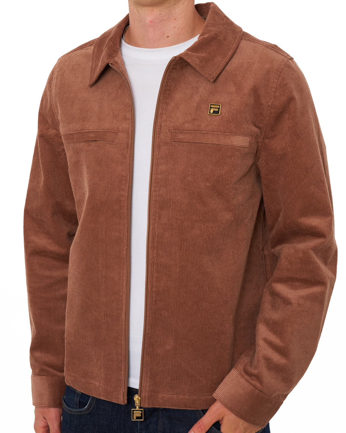 Fila Gold Roman Corduroy Overshirt Raw Umber