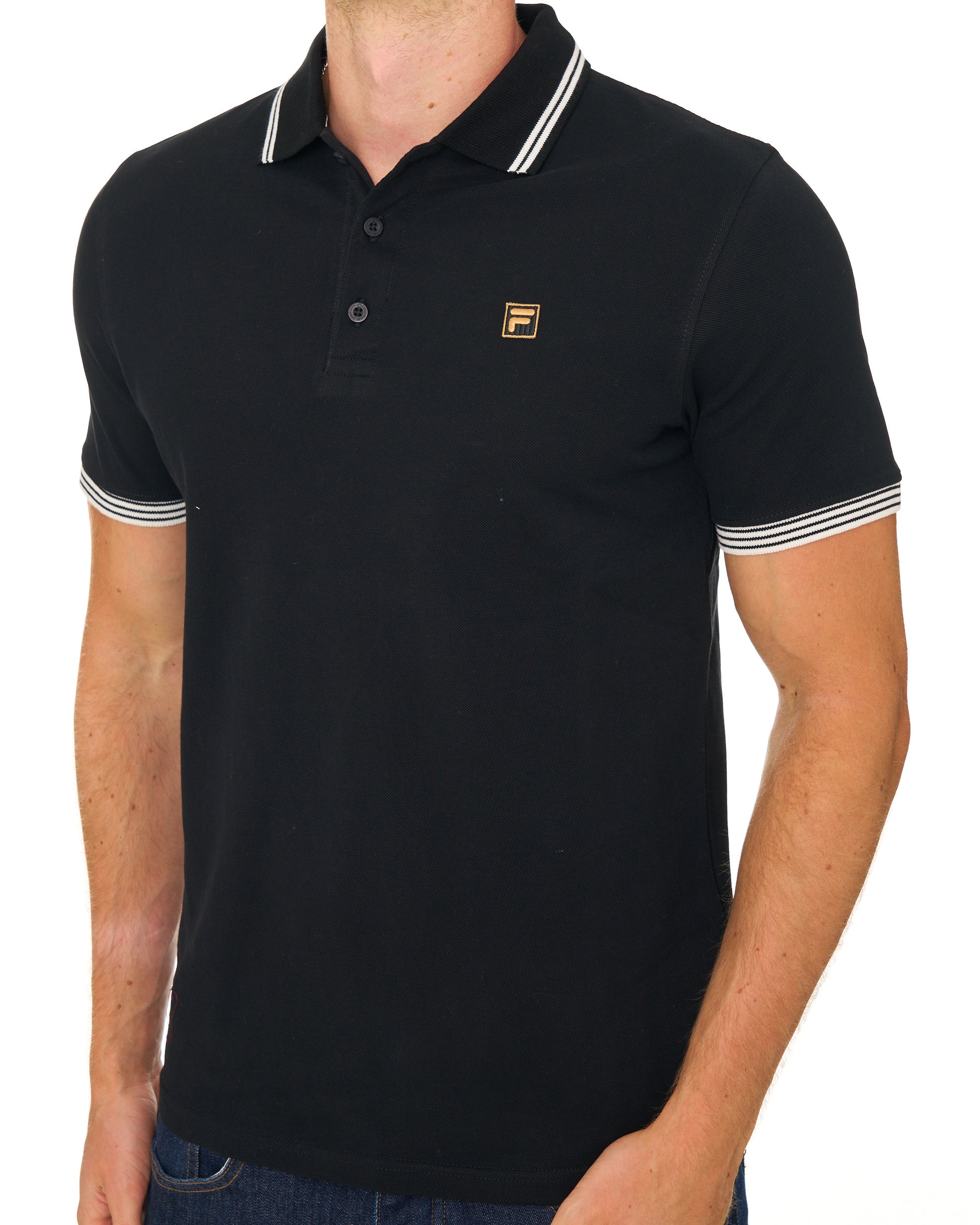 Fila Gold Soren 3 Polo Shirt Black