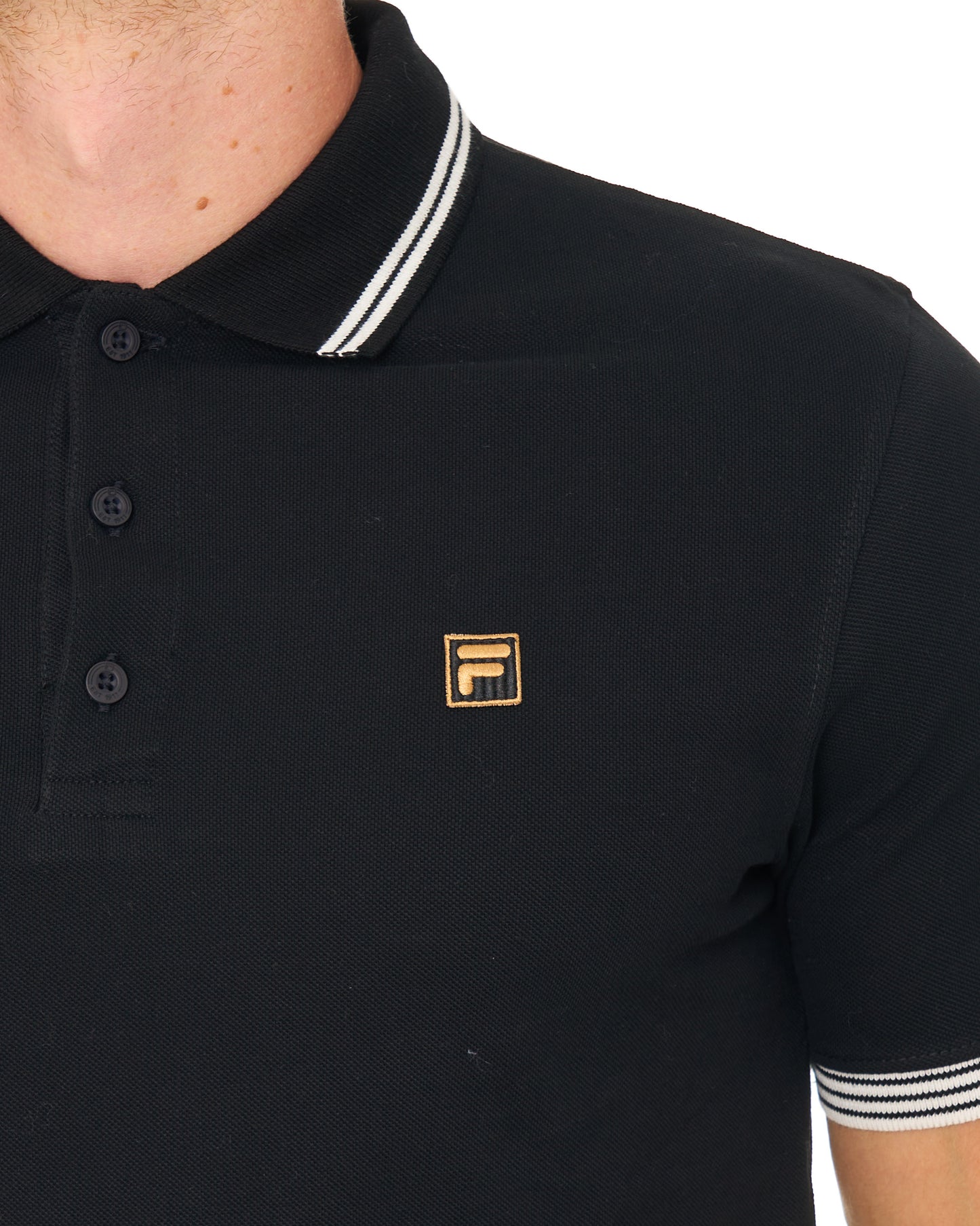 Fila Gold Soren 3 Polo Shirt Black
