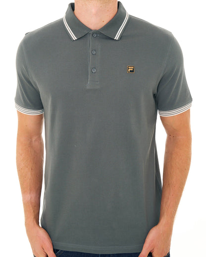 Fila Gold Soren Polo Shirt Gunmetal