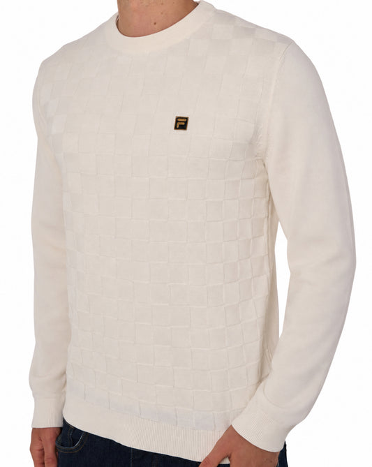 Fila Gold Fila Gold Square Knit Jumper Egret