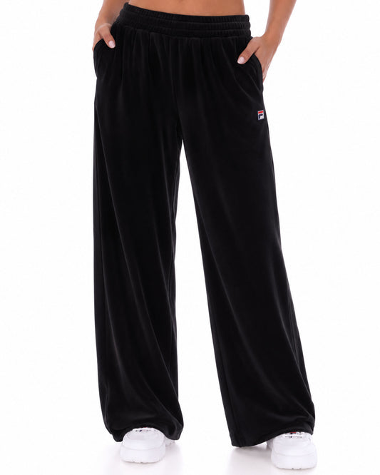 Fila Women Fila Vintage Angel Velour Wide Leg Pants Black