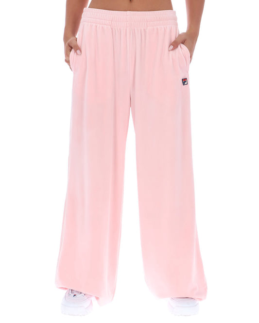 Fila Women Fila Vintage Angel Velour Wide Leg Pants Soft Pink