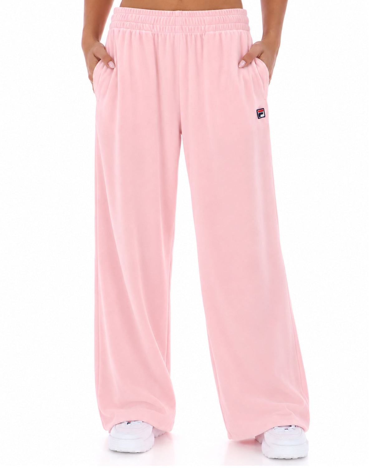 Fila Vintage Angel Velour Wide Leg Pants Soft Pink
