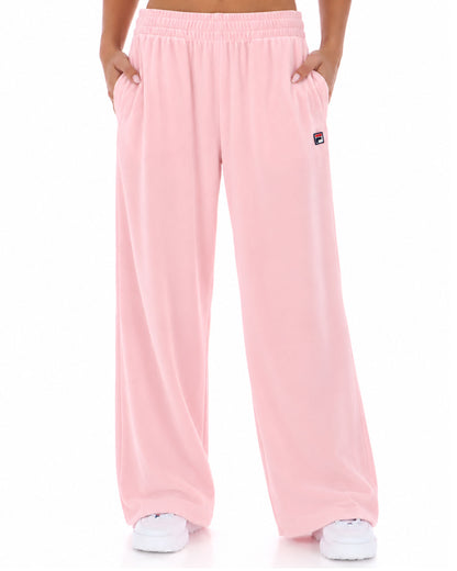 Fila Vintage Angel Velour Wide Leg Pants Soft Pink