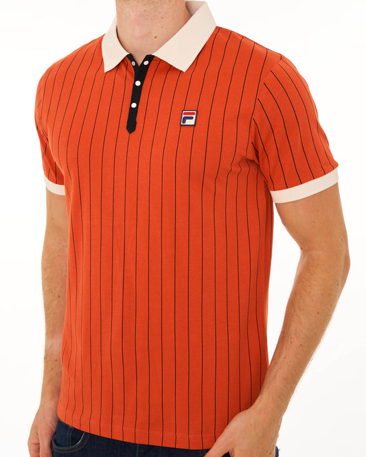 Fila Vintage Fila Vintage BB1 Polo Shirt Burnt Orange/Gardenia