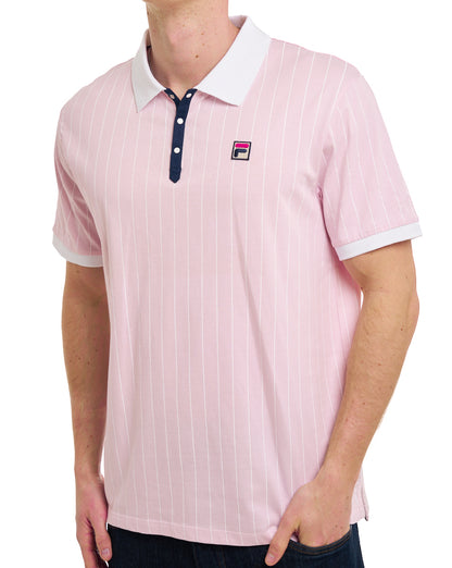 Fila Vintage BB1 Polo Shirt Soft Pink / White