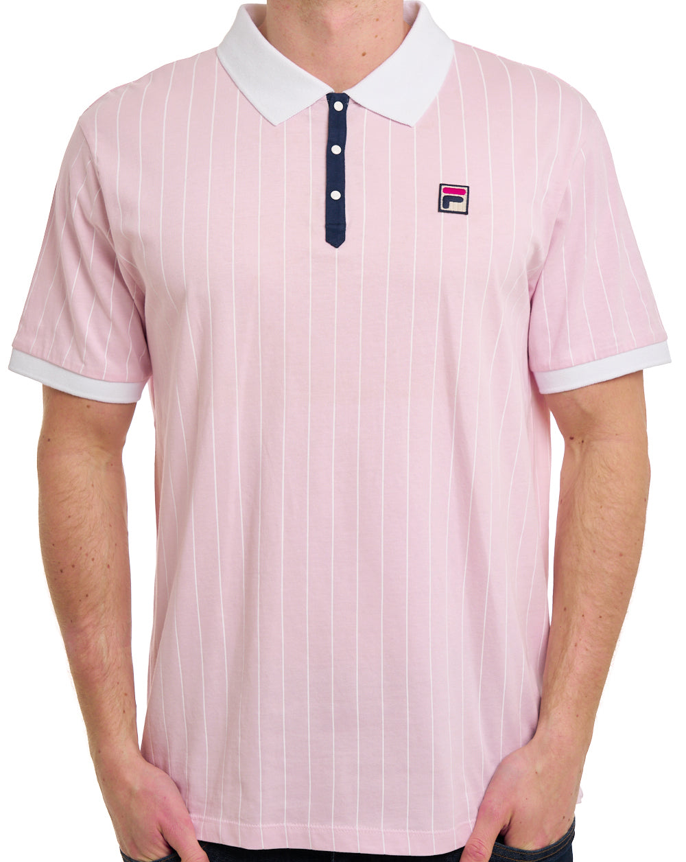 Fila Vintage BB1 Polo Shirt Soft Pink / White