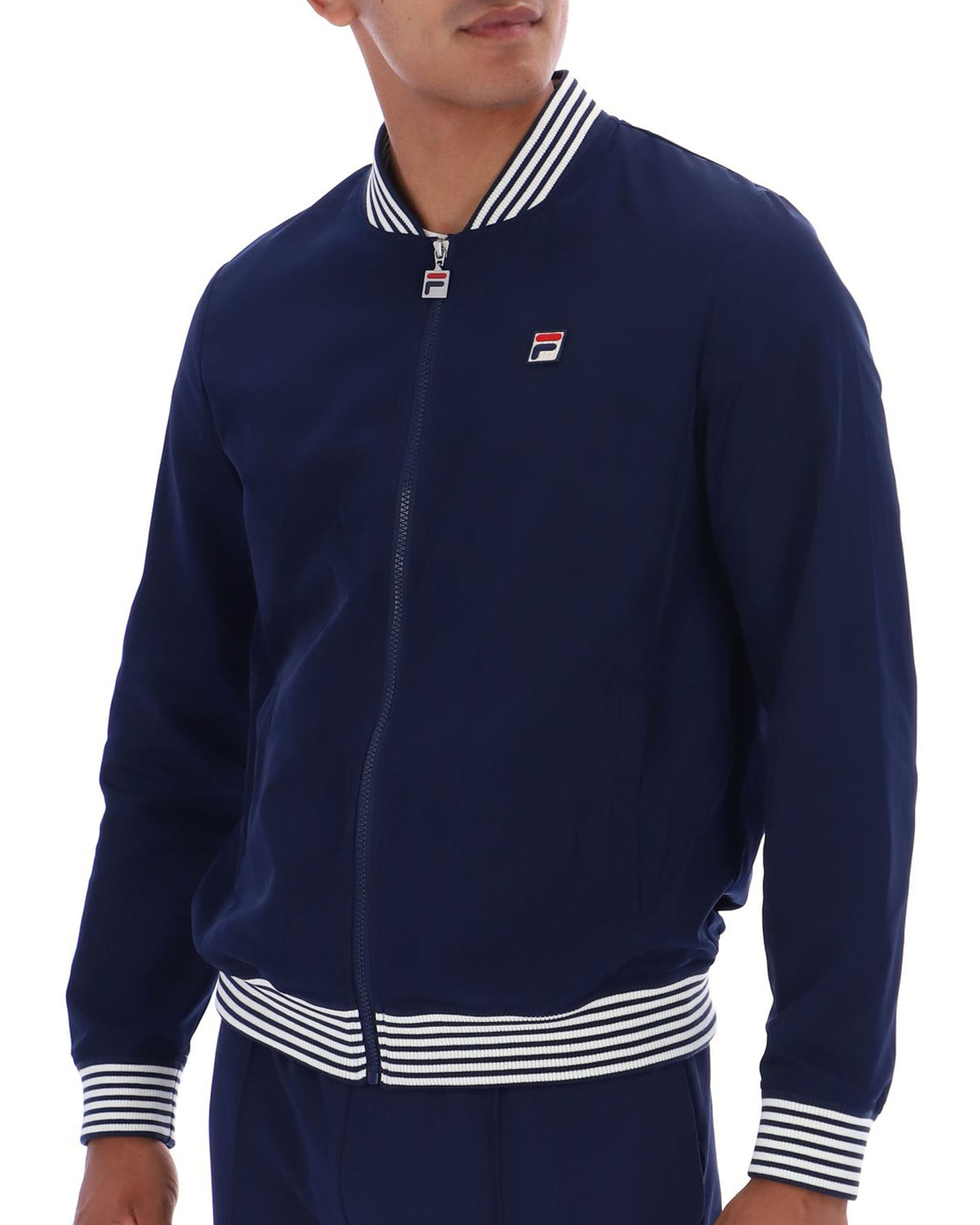 Fila Vintage Badrick Bomber Jacket Navy/Gardenia