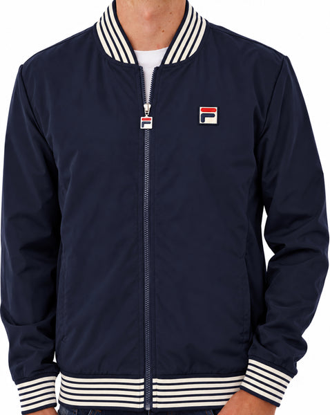 Fila Vintage Badrick Bomber Jacket Navy/Gardenia