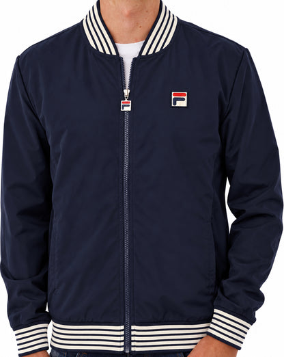 Fila Vintage Badrick Bomber Jacket Navy/Gardenia